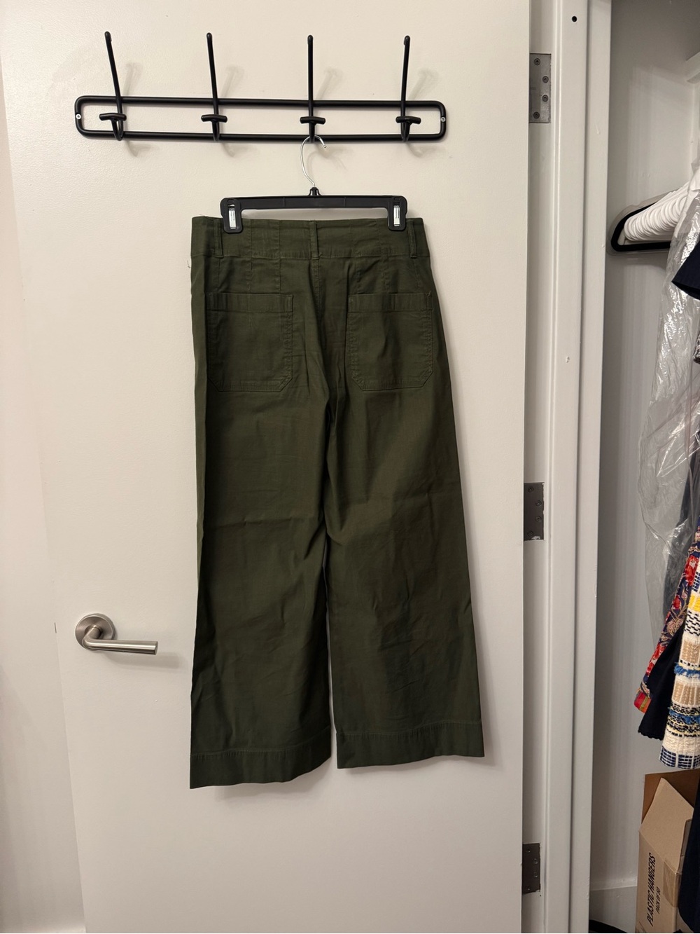 Anthropologie Olive Wide-Leg Cargo Pants